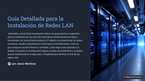 Guía de Instalación de Redes LAN: Planificación y Mantenimiento