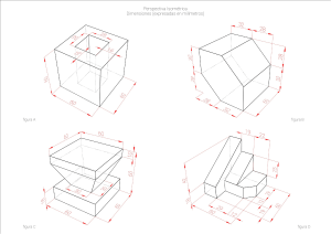 Ejercicio de Perspectiva Isométrica: Dibujo Técnico