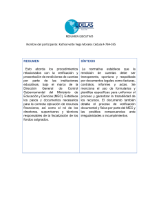 Resumen Rendición de Cuentas MEC: Gestión Financiera Educativa