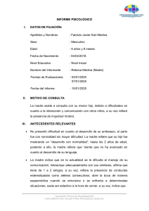Informe Psicológico Infantil: Autismo y Retraso Mental Leve