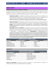 Semiología de la Cabeza: Examen Físico y Signos Vitales