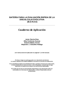 BERDE: Evaluaci&oacute;n R&aacute;pida de Discalculia Evolutiva