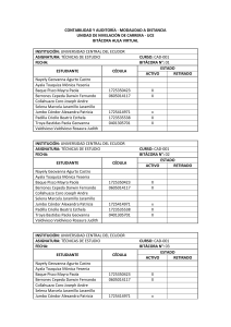 Bit&aacute;cora T&eacute;cnicas de Estudio UCE - CAD-001