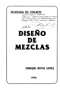 Dise&ntilde;o de Mezclas: Libro de Texto Dise&ntilde;o Mezclas Concreto