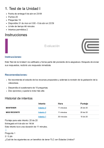 Examen Unidad I: Agricultura en Per&uacute;