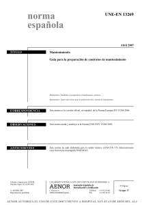 UNE-EN 13269: Gu&iacute;a para Contratos de Mantenimiento