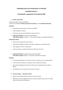 Actividades del Curso Introducción a la Filosofía