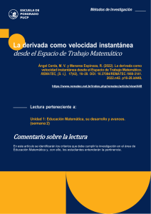 Derivada como Velocidad Instantánea: Espacio Matemático