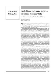 Las Lesbianas (no) son Mujeres: Comentario Bibliogr&aacute;fico