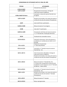 Cronograma de Actividades Escolares 2024