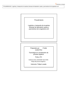 Procedimiento Logística y Transporte Muestras Suelo/Pavimento