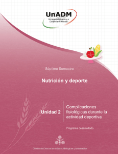 Nutrici&oacute;n y Deporte: Complicaciones Fisiol&oacute;gicas