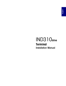 IND310drive Terminal Installation Manual