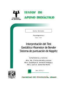 Test de Bender: Interpretaci&oacute;n y Sistema de Koppitz