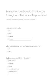 Encuesta Riesgo Biol&oacute;gico: Infecciones Respiratorias y COVID-19