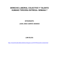 Derecho Laboral Colectivo y Talento Humano - Tarea