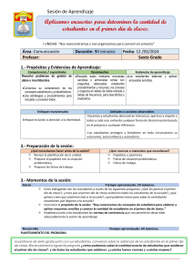 Sesión de Aprendizaje: Encuestas y Cantidad de Estudiantes