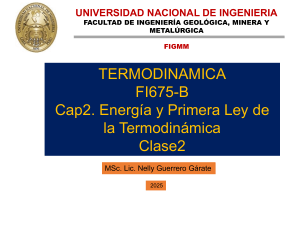 Energía y Primera Ley de la Termodinámica - FIGMM