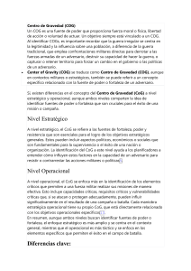 Centro de Gravedad (COG): Estrategia Militar y Operacional