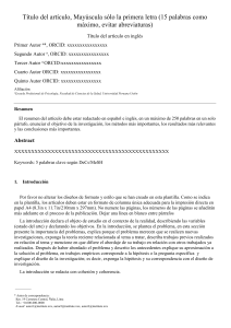 Plantilla para Art&iacute;culo Cient&iacute;fico de Psicolog&iacute;a