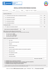 Escala de Detección de Riesgo Suicida | Evaluación y Puntuación