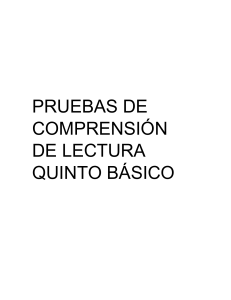 Prueba de Comprensi&oacute;n Lectora 5to B&aacute;sico