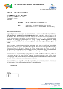 Oficios de la Direcci&oacute;n Regional de Salud Jun&iacute;n, Per&uacute;