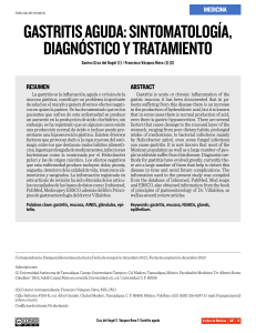 Gastritis Aguda: Revisión de Síntomas, Diagnóstico y Tratamiento