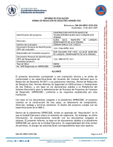 Informe NRD2: Instituto Telesecundaria Sacsi, Lanquin