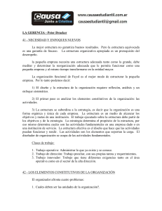 Estructura Organizacional: Drucker y Mintzberg