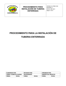 Procedimiento Instalación Tubería Enterrada: Guía Detallada