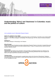 Africa & Blackness in Colombia: Music & Cultural Politics