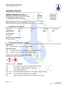 SDS Azufre Polvo: Seguridad y Manejo
