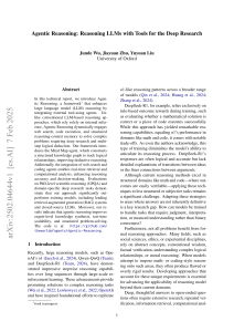 Agentic Reasoning: LLMs with Tools for Deep Research