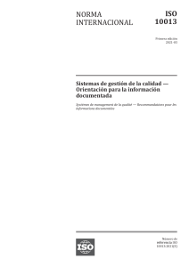 ISO 10013:2021 - Sistemas de Gesti&oacute;n de la Calidad