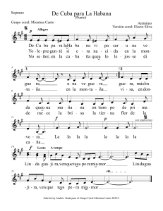 Partitura: De Cuba para La Habana - Soprano y Coro