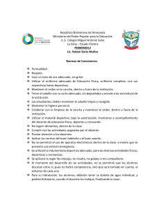 Normas de Convivencia - Colegio Miguel Antonio Salas
