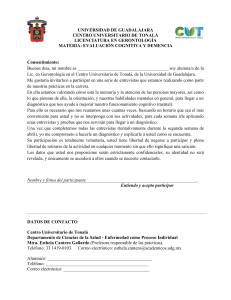 Consentimiento Informado: Evaluación Cognitiva y Demencia