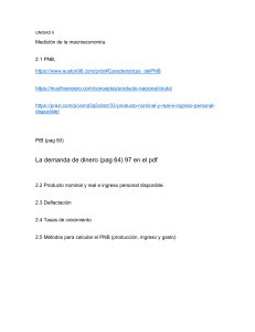 Macroeconomía: PNB, PIB y Medición