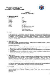 Sílabo Geografía Económica - Universidad Nacional de Piura