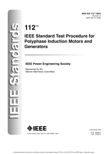 IEEE Std 112: Polyphase Induction Motor/Generator Test