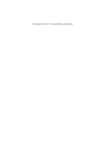 Introduction to Machine Learning Textbook