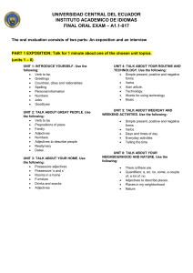 A1.1 English Oral Exam: Topics & Questions