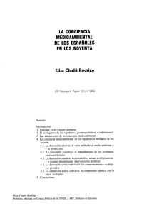Conciencia Medioambiental Espa&ntilde;oles Noventa: Estudio Sociol&oacute;gico