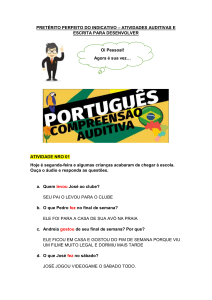 PRETÉRITO PERFEITO  - ATIVIDADE PARA DESENVOLVER - JOVELIN HONORES VÁSQUEZ - copia