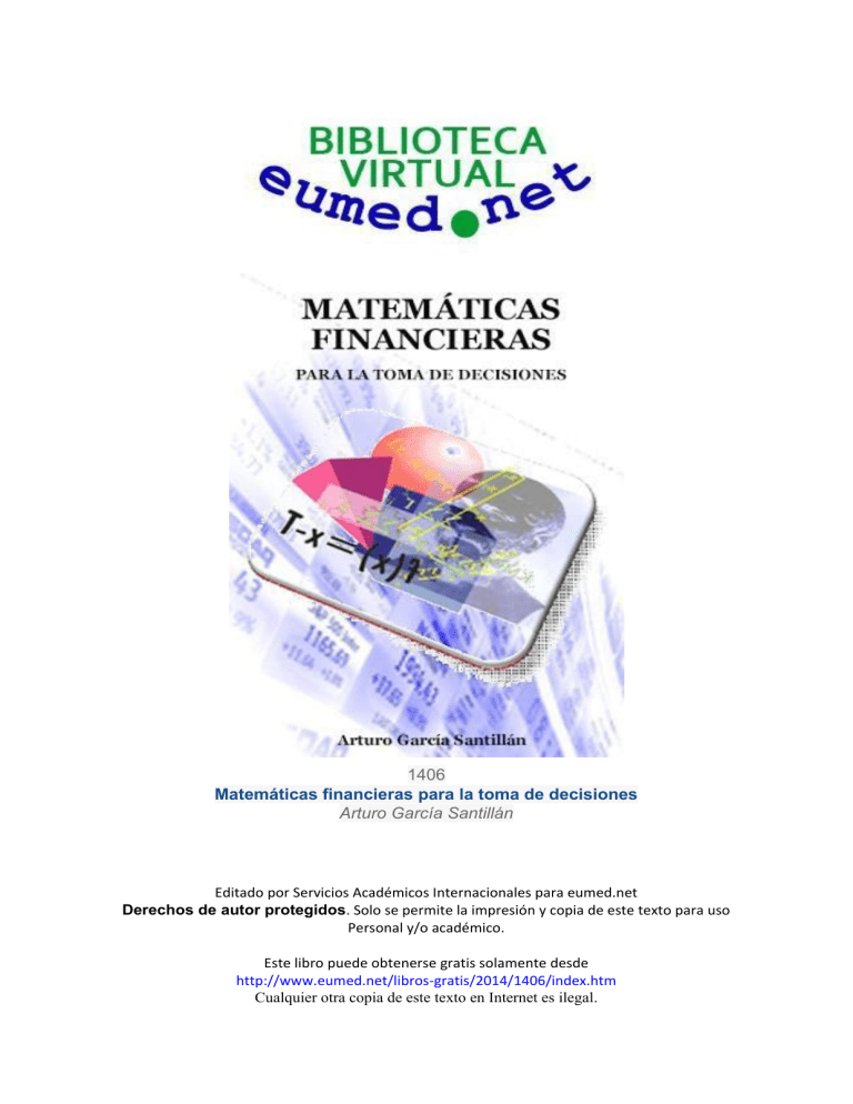 Matemáticas Financieras para la Toma de Decisiones