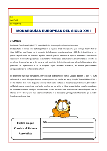 Monarquías Europeas Siglo XVII: Francia y Absolutismo