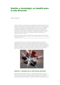 Gesti&oacute;n y Tecnolog&iacute;a: Desaf&iacute;os para la Alta Direcci&oacute;n