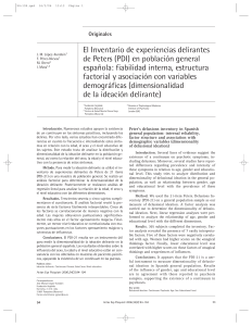 PDI en Población Española: Ideación Delirante y Demografía