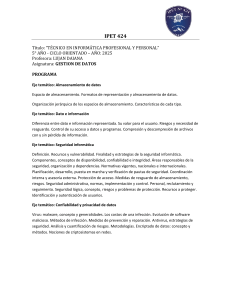 Programa de Gestión de Datos - Curso de Informática Secundaria